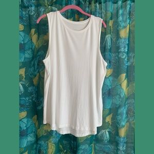 Sleeveless White Shirt